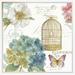 East Urban Home 'Rainbow Seeds Floral Birdcage III' Graphic Art Print Canvas in Blue/Green/Pink | 18 H x 18 W x 1.5 D in | Wayfair