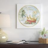 East Urban Home '12 Days of Christmas X Round' Oil Painting Print Canvas in Brown/Green | 24 H x 24 W x 1.5 D in | Wayfair EUHG7060 42272132