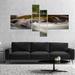 East Urban Home 'Segade Waterfall Galicia Spain' Photographic Print Multi-Piece Image on Canvas in Green | 32 H x 60 W x 1 D in | Wayfair