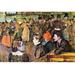 Buyenlarge 'At the Moulin De La Gallette' by Toulouse-Lautrec Painting Print in Brown/Orange | 44 H x 66 W x 1.5 D in | Wayfair 0-587-25439-4C4466