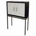 Everly Quinn 2 Door Accent Cabinet Wood in Black/Brown/White | 65 H x 15.8 W x 40 D in | Wayfair EYQN6160 45093369