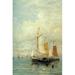Buyenlarge 'A Moored Fishing Fleet' Painting Print in White | 36 H x 24 W x 1.5 D in | Wayfair 0-587-61724-LC2436