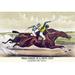 Buyenlarge 'Great Horses in a Great Race' by J. Cameron Painting Print in Brown | 24 H x 36 W x 1.5 D in | Wayfair 0-587-23491-1C2436