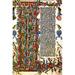 Buyenlarge Genesis Initial Letter Wenceslas Bible - Unframed Graphic Art Print in Blue/Green/Red | 42 H x 28 W x 1.5 D in | Wayfair