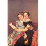 Buyenlarge 'Portrait of the Daughters of Joseph Bonaparte' by Jacques Louis David Painting Print in White | 36 H x 24 W in | Wayfair