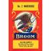 Buyenlarge 'No. 2 Warehouse Eagle Broom Label' Vintage Advertisement in Brown/Red/Yellow | 36 H x 24 W x 1.5 D in | Wayfair 0-587-24783-5C2436