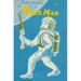 Buyenlarge 'Mechanical Space Man' Vintage Advertisement in Blue/Green/Yellow | 30 H x 20 W x 1.5 D in | Wayfair 0-587-25035-6C2030