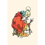 Buyenlarge 'The Old Woman in The Tower' by John Hassall Graphic Art in White | 36 H x 24 W x 1.5 D in | Wayfair 0-587-27770-xC2436