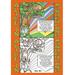 Buyenlarge 'Alice in Wonderland: Alice & the Cheshire Cat - Color Me ' by John Tenniel Graphic Art in Brown/Green/Orange | Wayfair