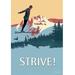Buyenlarge 'Strive ' by Wilbur Pierce Graphic Art in Gray/Orange/Red | 30 H x 1.5 D in | Wayfair 0-587-20593-8C2030