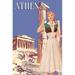 Buyenlarge 'Athens 50's Fashion Tour II' by Sara Pierce Vintage Advertisement in Blue/Gray | 30 H x 20 W x 1.5 D in | Wayfair 0-587-21277-2C2030