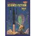 Buyenlarge 'Astounding Science Fiction: Space Fear' Vintage Advertisement in Blue/Yellow | 30 H x 20 W x 1.5 D in | Wayfair 0-587-01972-7C2030