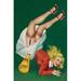 Buyenlarge Titter Magazine Cheerleader by Peter Driben - Unframed Graphic Art Print in Green/Red | 66 H x 44 W x 1.5 D in | Wayfair