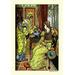 Buyenlarge Princess Bell-Etoile Tempted by Teintise by Walter Crane Painting Print in Brown/Green | 42 H x 28 W x 1.5 D in | Wayfair