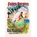 Buyenlarge Folies-Bergere: Le Miroir Pantomime by Jules Cheret - Unframed Advertisements Print in Black/Blue/Green | 66 H x 44 W x 1.5 D in | Wayfair