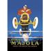 Buyenlarge Majola Auto Vintage Advertisement in Blue/Red/Yellow | 66 H x 44 W x 1.5 D in | Wayfair 0-587-02997-8C4466