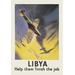 Buyenlarge Libya: Help them Finish the Job by Wooten Vintage Advertisement in Gray/Yellow | 42 H x 28 W x 1.5 D in | Wayfair 0-587-03876-4C2842
