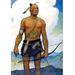 Buyenlarge The Last of the Mohicans by Newell Convers Wyeth Painting Print in Blue/Brown | 66 H x 44 W x 1.5 D in | Wayfair 0-587-05010-1C4466