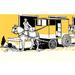 Buyenlarge Loading The Delivery Wagon by Margaret Hoopes - Print in White | 24 H x 36 W x 1.5 D in | Wayfair 0-587-31571-7C2436
