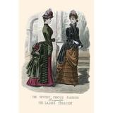 Buyenlarge 'Newest French Fashions 1884' by Warren Painting Print in Brown/Green/Indigo | 42 H x 28 W x 1.5 D in | Wayfair 0-587-31219-xC2842