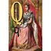 Buyenlarge 'Q for the Queen All Seated in State' by Edmund Evans Painting Print in Pink/Red/Yellow | 30 H x 20 W x 1.5 D in | Wayfair