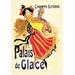 Buyenlarge 'Champs-Elysees: Palais de Glace' by Jules Cheret Vintage Advertisement in Black/Orange | 42 H x 28 W x 1.5 D in | Wayfair