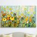 Picture Perfect International "Martini Poppies" by Jennifer Lommers Painting Print on Wrapped Canvas in Blue/Green/Yellow | Wayfair 704-0268_1830