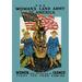 Buyenlarge The Woman's Land Army of America by Herbert Andrew Paus Vintage Advertisement in Blue/Brown/Red | 66 H x 44 W x 1.5 D in | Wayfair