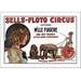 Buyenlarge 'Sells-Floto Circus' - Unframed Advertisements Print in Brown/Red | 44 H x 66 W x 1.5 D in | Wayfair 0-587-01299-4C4466