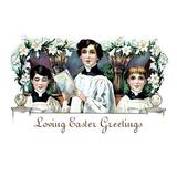 Buyenlarge Loving Easter Greetings Painting Print in Black/Green | 28 H x 42 W x 1.5 D in | Wayfair 0-587-10927-0C2842
