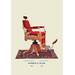 Buyenlarge Barber's Chair #78 - Unframed Graphic Art Print in Brown/Red | 66 H x 44 W x 1.5 D in | Wayfair 0-587-04538-8C4466