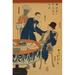 Buyenlarge 'Banquet at a foreign mercantile house in Yokohama by Sadahide Utagawa Painting Print in Blue/Orange | 42 H x 28 W x 1.5 D in | Wayfair