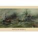 Buyenlarge 'Battle of Manila Harbor' Graphic Art in Gray/Green | 28 H x 42 W x 1.5 D in | Wayfair 0-587-23767-8C2842
