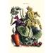 Buyenlarge 'Vegetables; Cabbage, Peas, Strawberries, & Carrot' by Philippe-Victoire Levêque de Vilmorin Graphic Art in Green/Orange/Yellow | Wayfair