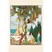 Buyenlarge 'The Stand-Off in the Tree' by Eugene Field Graphic Art in Brown/Green | 42 H x 28 W x 1.5 D in | Wayfair 0-587-25164-6C2842