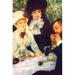 Buyenlarge 'The End of the Breakfast' by Pierre-August Renoir Painting Print in Black/Green | 42 H x 28 W x 1.5 D in | Wayfair 0-587-25516-1C2842