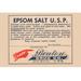 Buyenlarge 'Epsom Salt, U.S.P.' Textual Art in Blue/Red | 28 H x 42 W x 1.5 D in | Wayfair 0-587-26385-7C2842