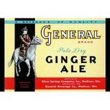 Buyenlarge 'General Brand Pale Dry Ginger Ale' Vintage Advertisement Paper in White | 24 H x 36 W x 1.5 D in | Wayfair 0-587-33431-2C2436