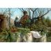 Buyenlarge 'Selling Christmas Greens' by E.H. Miller Painting Print in Brown/Green | 28 H x 42 W x 1.5 D in | Wayfair 0-587-33400-2C2842