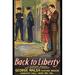 Buyenlarge Back to Liberty - Advertisements Print in White | 36 H x 24 W x 1.5 D in | Wayfair 0-587-62172-LC2436