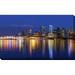 Picture Perfect International 'Vancouver Skyline' Photographic Print on Wrapped Canvas in Blue/Red/Yellow | 28 H x 48 W x 1.5 D in | Wayfair