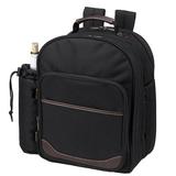 Arlmont & Co. Insulated Picnic Backpack, Service for 2 Cotton Canvas in Black | 15.5 H x 16 W x 6.5 D in | Wayfair FRPK1530 42688873