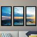 Picture Perfect International Ocean Reflections - 3 Piece Picture Frame Photograph Print Set on Acrylic in Blue | 25.5 H x 40.5 W x 1 D in | Wayfair