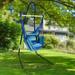 Sorbus Hammock Chair w/ Stand - Adjustable Cotton in Blue | 17.5 H x 19.25 W x 45.66 D in | Wayfair SWING-SW-STND1