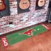 Green/Red 18 x 0.25 in Area Rug - FANMATS NCAA Synthetic Putting Indoor/Outdoor Area Rug Nylon | 18 W x 0.25 D in | Wayfair 14103