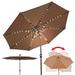 Arlmont & Co. Armory Patio Umbrella Battery Operated LED Garden Parasol Market Umbrella Metal in Brown | 9 H in | Wayfair FRPK2061 45190775