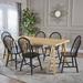 Gracie Oaks Pilla Cottage Faux Wood 7 Piece Dining Set Wood in Brown | 29.5 H in | Wayfair GRCS1740 43954084