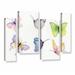 Harriet Bee Floral Delight Element IV - 4 Piece Graphic Art Set on Canvas in White | 24 H x 36 W x 2 D in | Wayfair HBEE4647 41561936