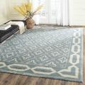 Blue/White 96 x 0.25 in Area Rug - Safavieh Mosaic Geometric Hand Knotted Blue/Beige Area Rug Viscose/Wool | 96 W x 0.25 D in | Wayfair MOS163A-8