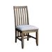 Gracie Oaks Lihua Wood & Side Chair Wood/Upholstered/Fabric in Brown/Gray/Green | 41 H x 23 W x 19 D in | Wayfair GRKS6867 41561092